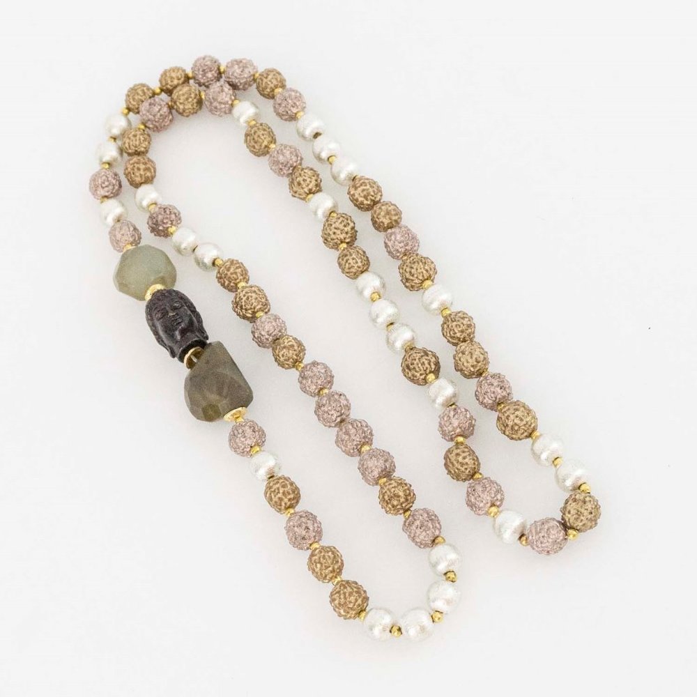 Necklace Budha with Rudraksha beads